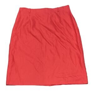 TALBOTS Pencil Skirt Orange-Red Color Belt loops Size 16